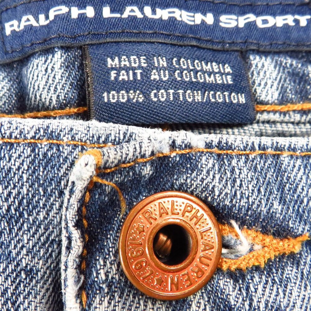 Womens Ralph Lauren Sport Short Shorts 10 Mid rise Denim - Picture 4 of 6